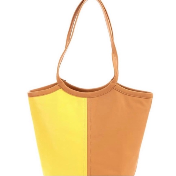 COACH BEA Leather Soft Touch ColorBlock Tote - Picture 6 of 8